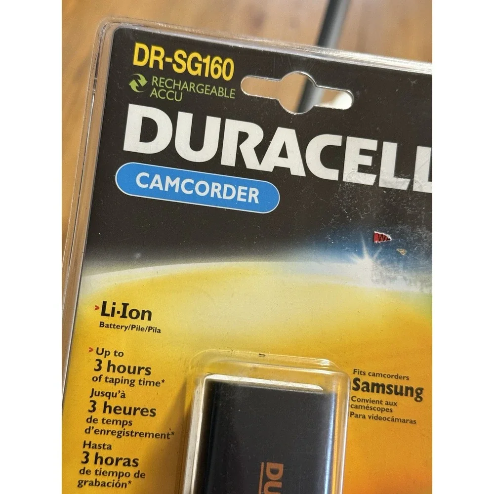 Duracell‎ DR-SG160 Rechargeable Camcorder Battery For Samsung Camcorders New